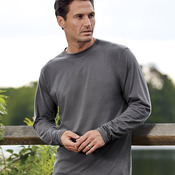 UltraClub Organic Men’s Ring-Spun Organic Cotton Long-Sleeve Crew Neck Tee