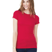 + Canvas Ladies' Sheer Mini Rib Short-Sleeve Tee