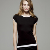 + Canvas Ladies' Sheer Jersey Short-Sleeve 2-in-1 Tee