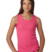 LA T Girls' 2X1 Rib Tank
