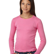 LA T Girls' Baby Rib Long-Sleeve Tiny Tee