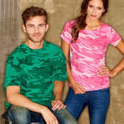 Adult Overdye Camouflage Cotton T-Shirt