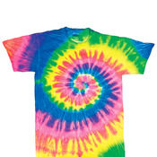 Dyenomite Adult Neon Spiral Rainbow Pigment-Dyed Tee