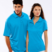 UltraClub® Men's Cool & Dry Jacquard Stripe Polo