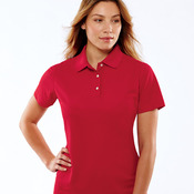UltraClub® Ladies' Cool & Dry Pebble-Knit Polo