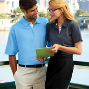 UltraClub&reg; Ladies' Platinum Performance Birdseye Polo with TempControl Technology