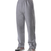 Adult Combed Ring-Spun Blended CVC Fleece Open Bottom Pant