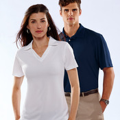 UltraClub® Ladies' Platinum Performance Jacquard Polo with TempControl Technology