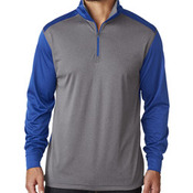 UltraClub&reg; Adult Cool & Dry Sport 2-Tone 1/4-Zip Pullover