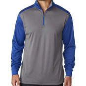 UltraClub® Adult Cool & Dry Sport 2-Tone 1/4-Zip Pullover